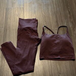 Target Women's Maroon Leggings and Top Set